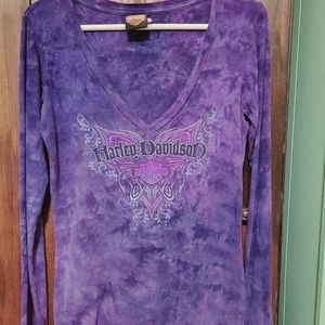 HD long sleeve v-neck tee
